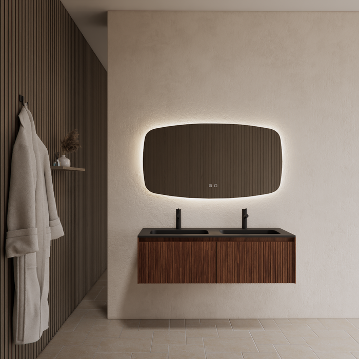 Gliss Design Timotheus badmeubel - 140 cm - Walnut - 2 Lades