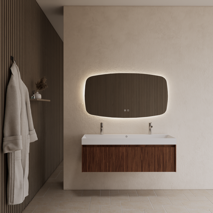 Gliss Design Timotheus badmeubel - 140 cm - Walnut - 1 Lade