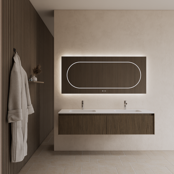 Gliss Design Timotheus badmeubel - 160 cm - Ash Grey - 2 Lades