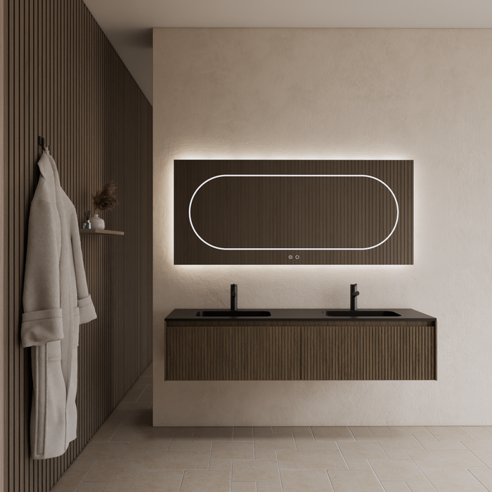 Gliss Design Timotheus badmeubel - 180 cm - Ash Grey - 2 Lades