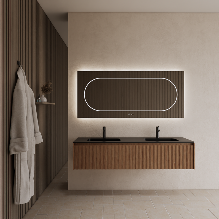 Gliss Design Timotheus badmeubel - 200 cm - Pure - 2 Lades