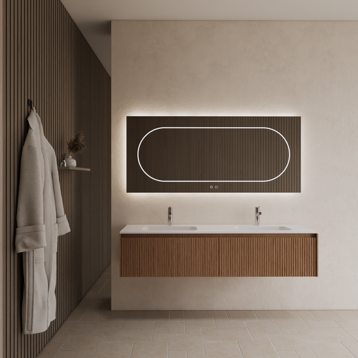 Gliss Design Timotheus badmeubel - 180 cm - Pure - 2 Lades