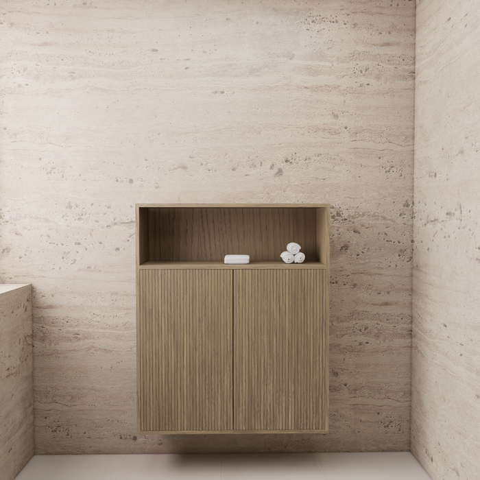 Gliss Design Timotheus badkamerkast met ribbelfront 100cm