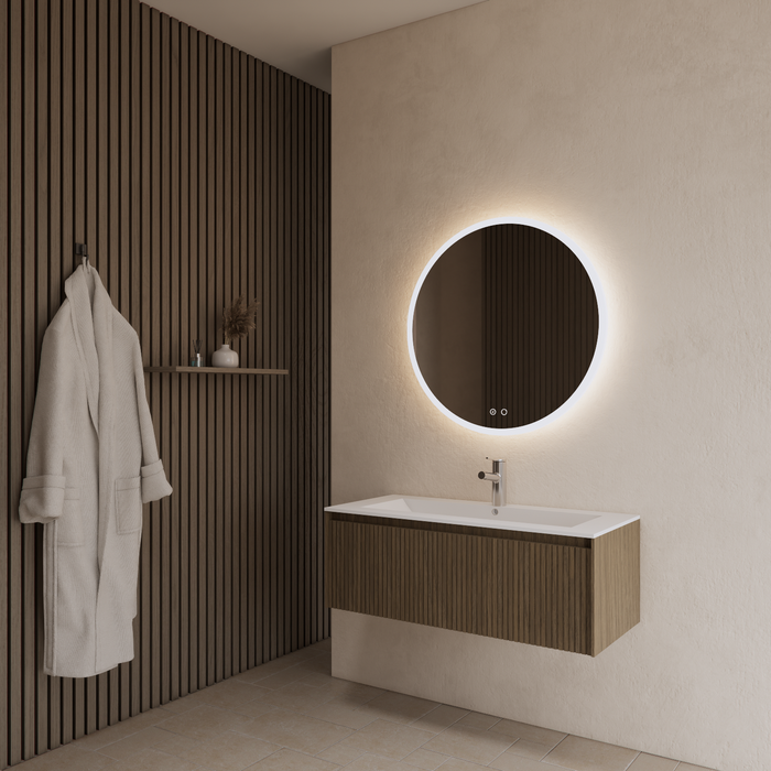 Gliss Design Timotheus badmeubel - 90 cm - Ash Grey - 1 Lade