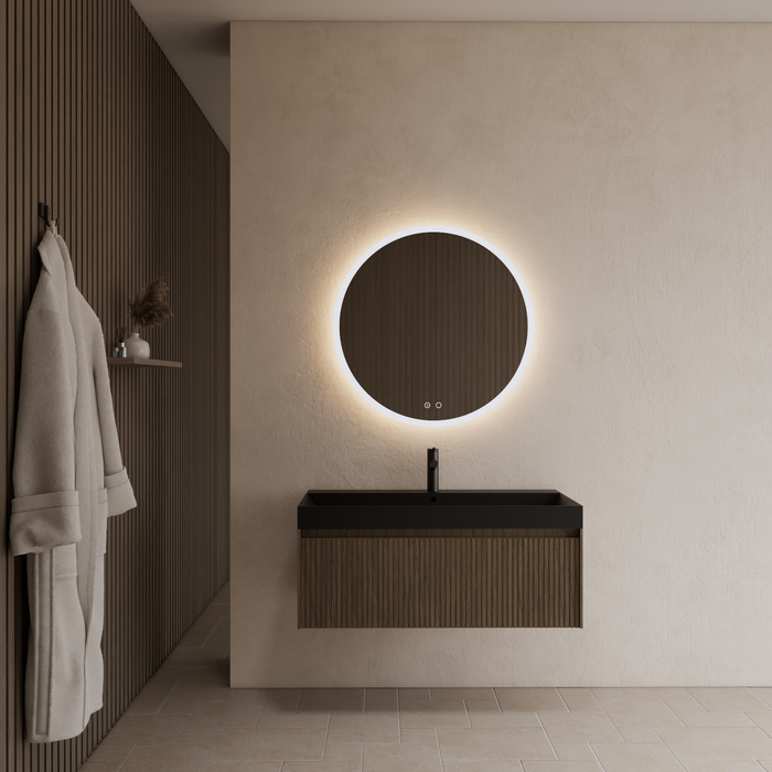 Gliss Design Timotheus badmeubel - 90 cm - Ash Grey - 1 Lade