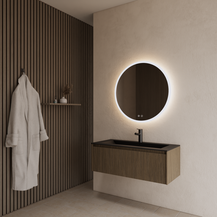 Gliss Design Timotheus badmeubel - 90 cm - Ash Grey - 1 Lade