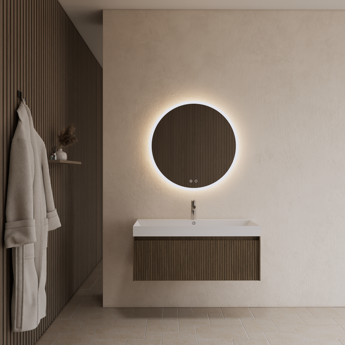 Gliss Design Timotheus badmeubel - 90 cm - Ash Grey - 1 Lade
