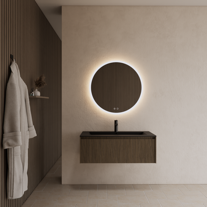 Gliss Design Timotheus badmeubel - 90 cm - Ash Grey - 1 Lade