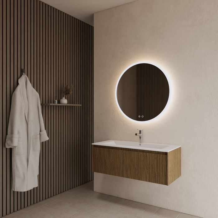 Gliss Design Timotheus badmeubel - 100 cm - Castle Brown - 1 Lade