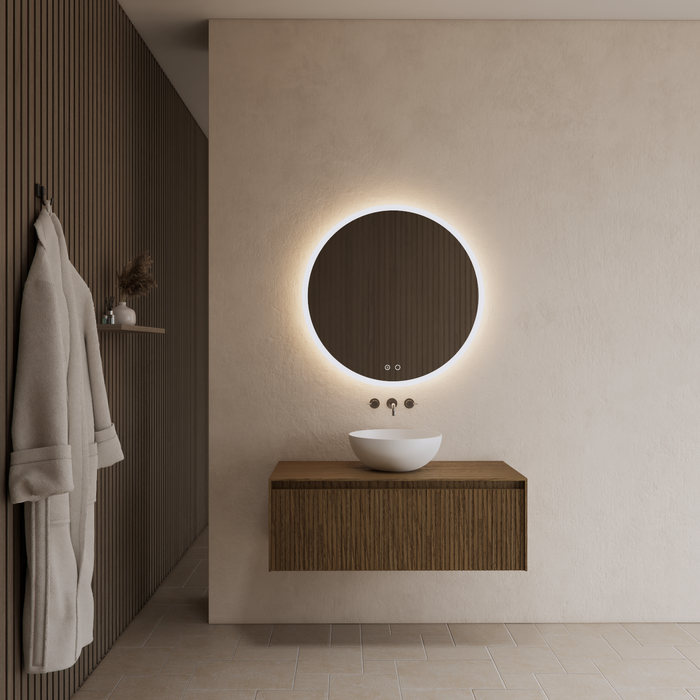 Gliss Design Timotheus badmeubel met ribbelfront inclusief topplaat