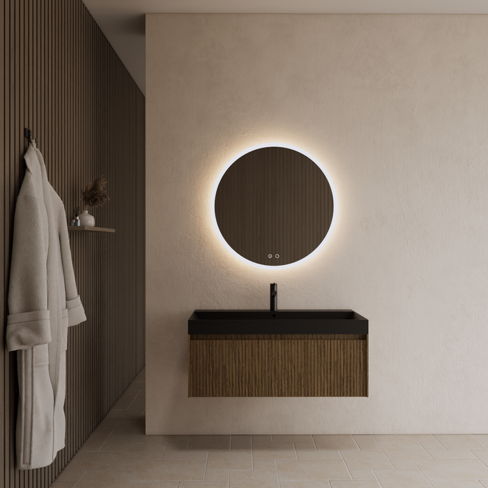 Gliss Design Timotheus badmeubel - 100 cm - Castle Brown - 1 Lade