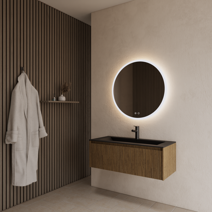 Gliss Design Timotheus badmeubel - 100 cm - Castle Brown - 1 Lade
