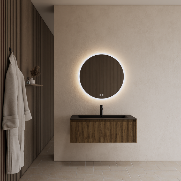 Gliss Design Timotheus badmeubel - 100 cm - Castle Brown - 1 Lade