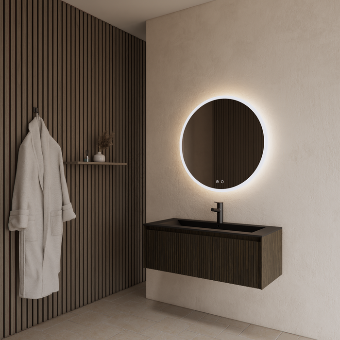 Gliss Design Timotheus badmeubel - 100 cm - Charcoal - 1 Lade