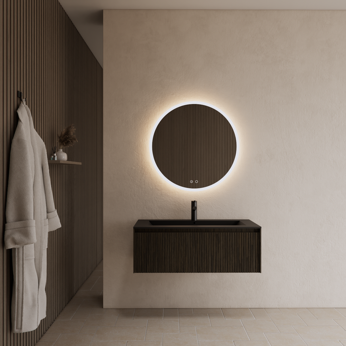 Gliss Design Timotheus badmeubel - 90 cm - Charcoal - 1 Lade