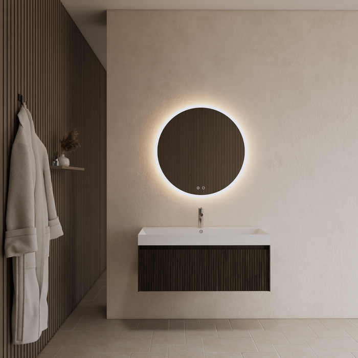 Gliss Design Timotheus badmeubel - 90 cm - Charcoal - 1 Lade