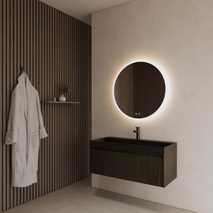 Gliss Design Timotheus badmeubel - 100 cm - Charcoal - 1 Lade