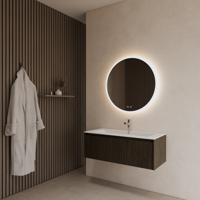 Gliss Design Timotheus badmeubel - 100 cm - Charcoal - 1 Lade