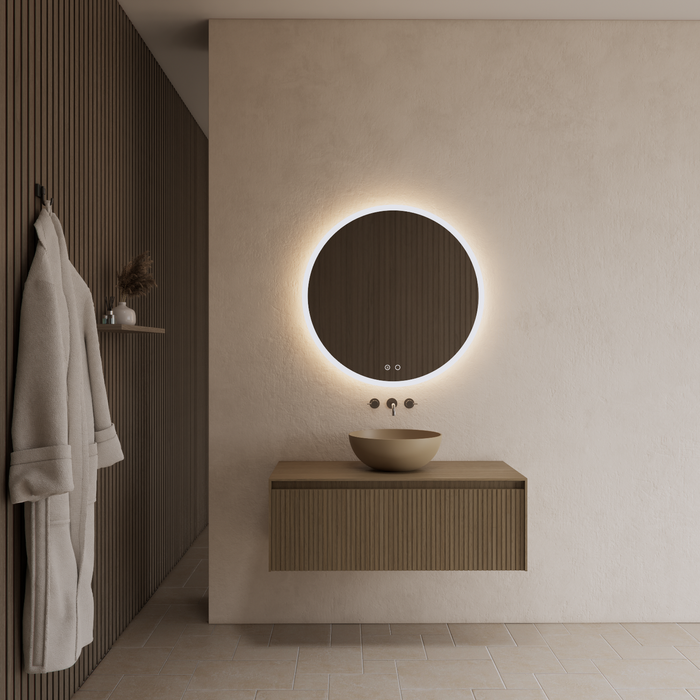 Gliss Design Timotheus badmeubel met ribbelfront inclusief topplaat