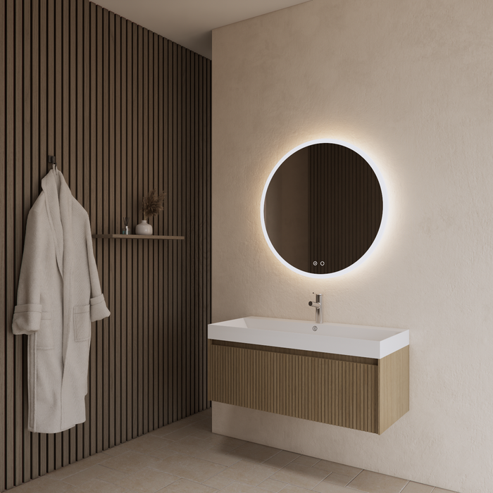 Gliss Design Timotheus badmeubel - 90 cm - Corn Silk - 1 Lade