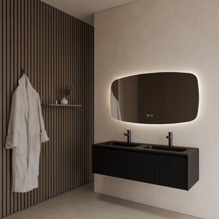 Gliss Design Timotheus badmeubel - 120 cm - Black Veneer - 1 Lade