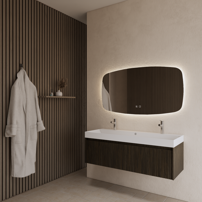 Gliss Design Timotheus badmeubel - 120 cm - Charcoal - 1 Lade