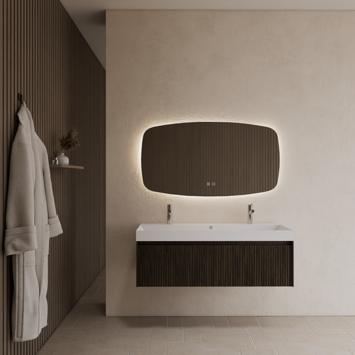 Gliss Design Timotheus badmeubel - 140 cm - Charcoal - 1 Lade