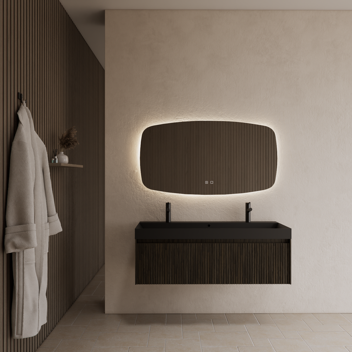 Gliss Design Timotheus badmeubel - 120 cm - Charcoal - 1 Lade