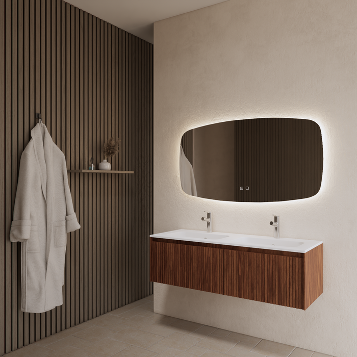 Gliss Design Timotheus badmeubel - 140 cm - Walnut - 2 Lades