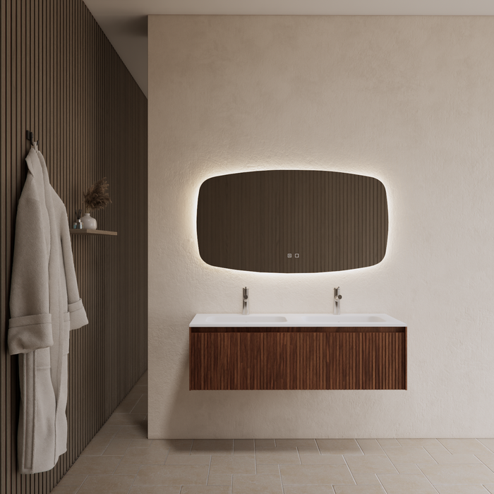 Gliss Design Timotheus badmeubel - 140 cm - Walnut - 1 Lade