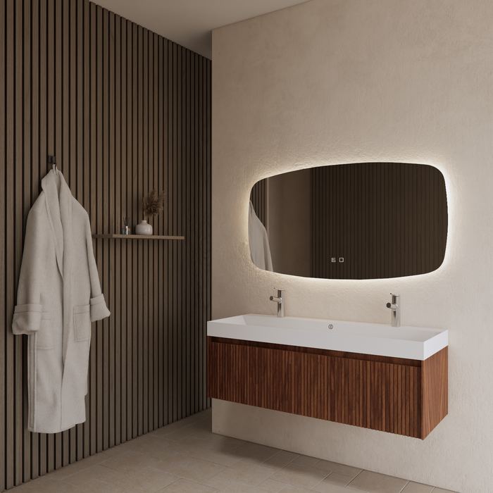 Gliss Design Timotheus badmeubel - 140 cm - Walnut - 1 Lade
