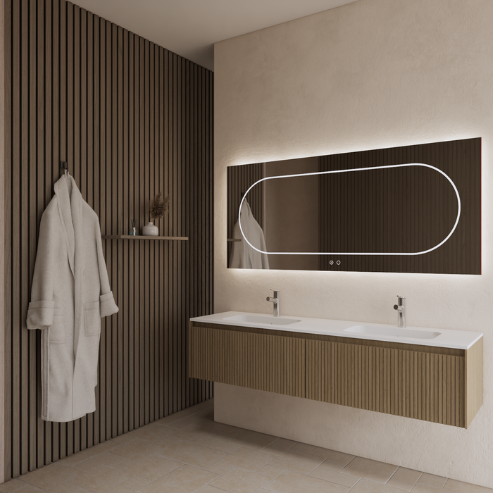 Gliss Design Timotheus badmeubel - 160 cm - Corn Silk - 2 Lades