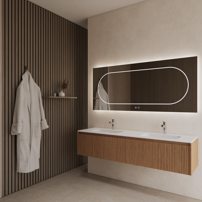 Gliss Design Timotheus badmeubel - 180 cm - Pure - 2 Lades