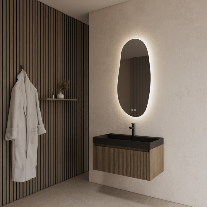 Gliss Design Timotheus badmeubel - 60 cm - Ash Grey - 1 Lade