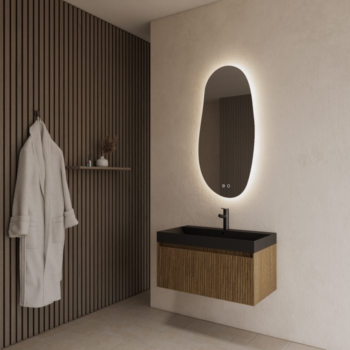 Gliss Design Timotheus badmeubel - 70 cm - Castle Brown - 1 Lade