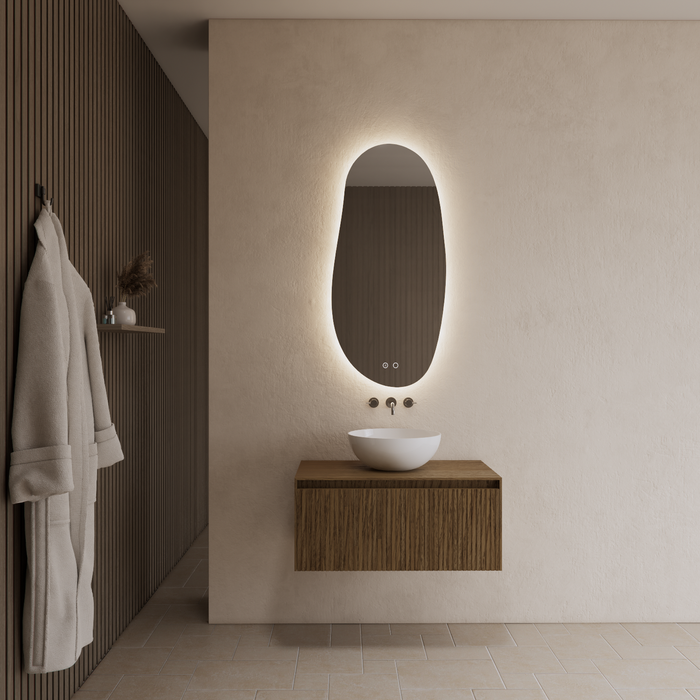 Gliss Design Timotheus badmeubel met ribbelfront inclusief topplaat