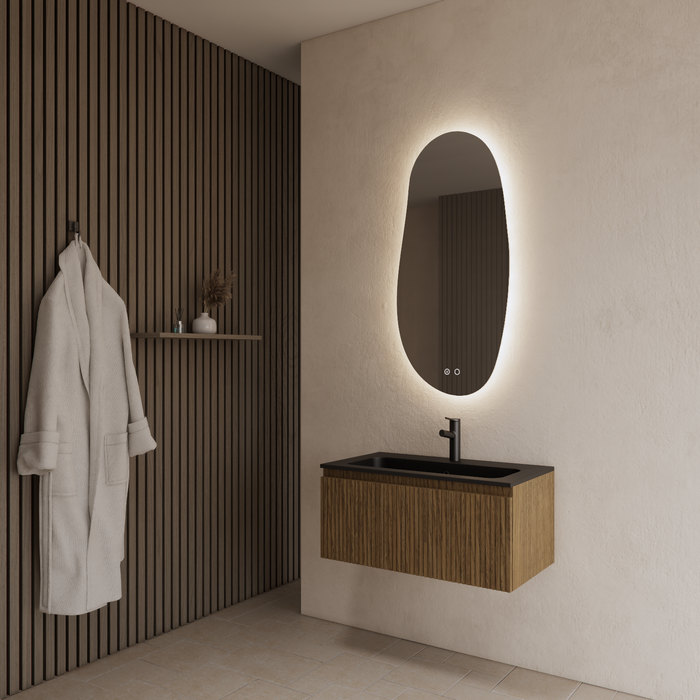Gliss Design Timotheus badmeubel - 70 cm - Castle Brown - 1 Lade
