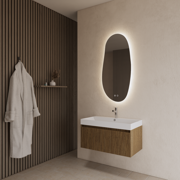 Gliss Design Timotheus badmeubel - 70 cm - Castle Brown - 1 Lade