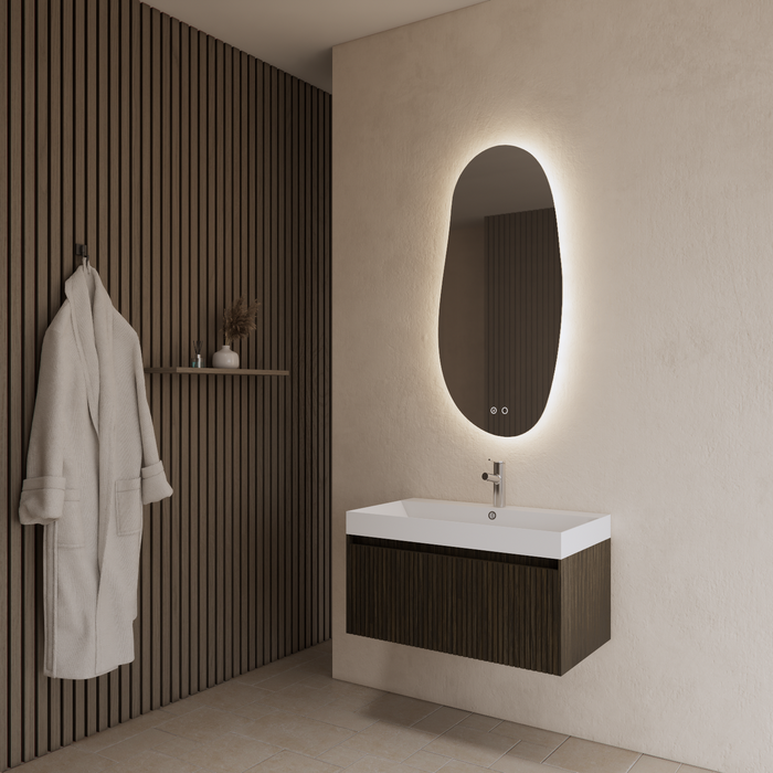 Gliss Design Timotheus badmeubel - 60 cm - Charcoal - 1 Lade