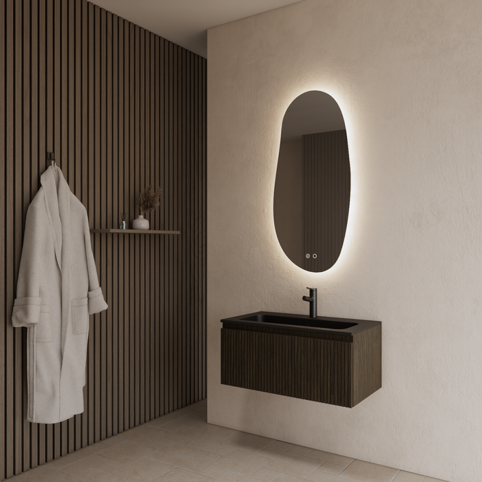 Gliss Design Timotheus badmeubel - 60 cm - Charcoal - 1 Lade