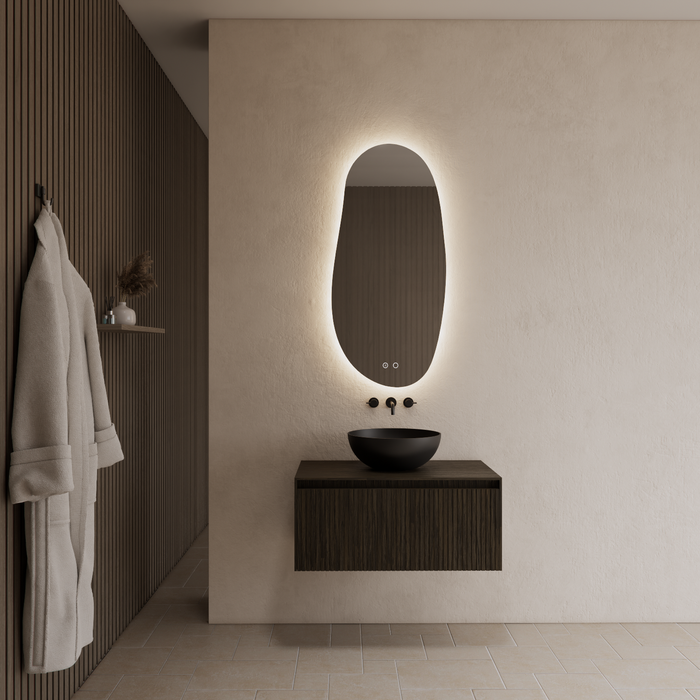 Gliss Design Timotheus badmeubel met ribbelfront inclusief topplaat