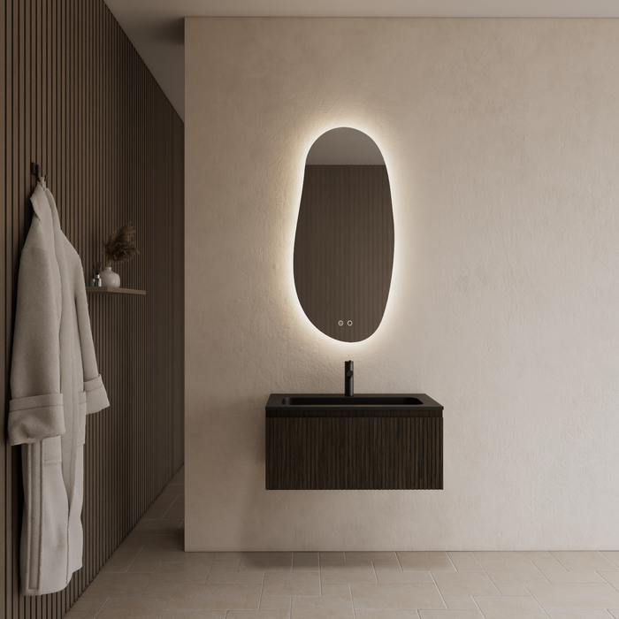 Gliss Design Timotheus badmeubel - 60 cm - Charcoal - 1 Lade
