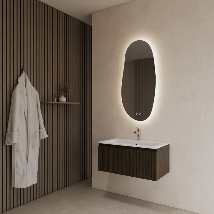 Gliss Design Timotheus badmeubel - 60 cm - Charcoal - 1 Lade