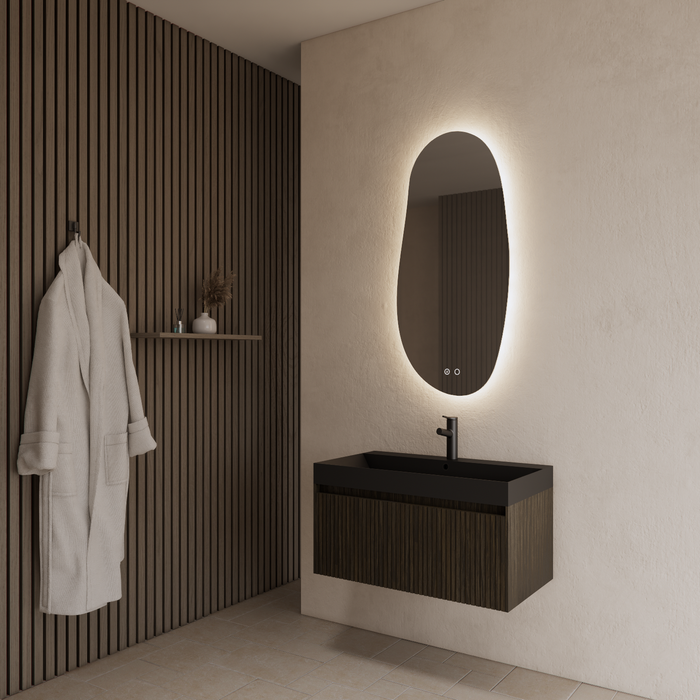Gliss Design Timotheus badmeubel - 60 cm - Charcoal - 1 Lade