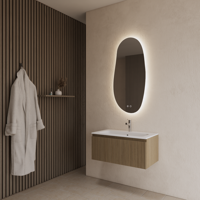 Gliss Design Timotheus badmeubel - 80 cm - Corn Silk - 1 Lade