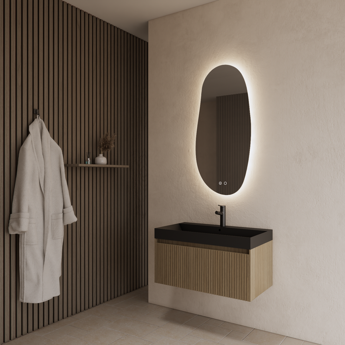 Gliss Design Timotheus badmeubel - 80 cm - Corn Silk - 1 Lade
