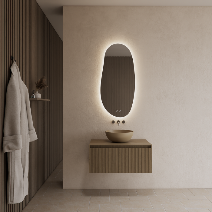 Gliss Design Timotheus badmeubel met ribbelfront inclusief topplaat