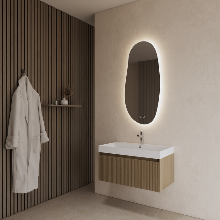 Gliss Design Timotheus badmeubel - 80 cm - Corn Silk - 1 Lade