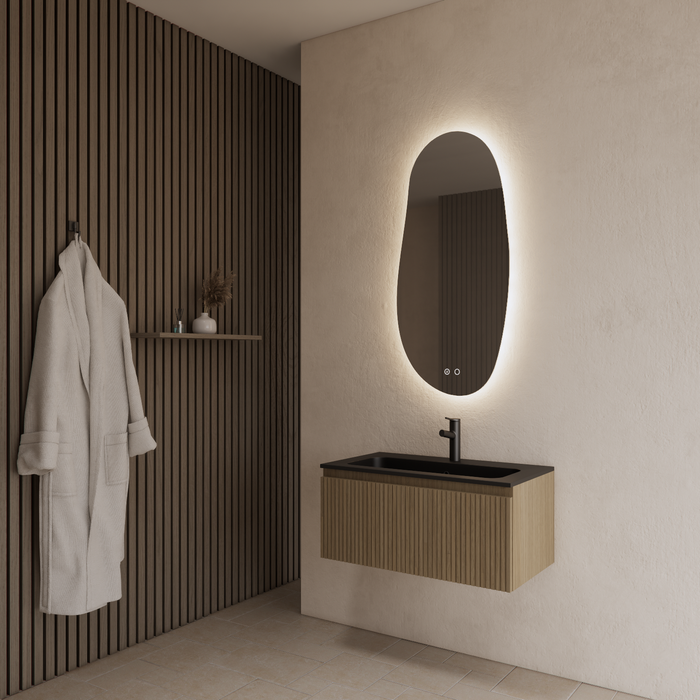 Gliss Design Timotheus badmeubel - 80 cm - Corn Silk - 1 Lade