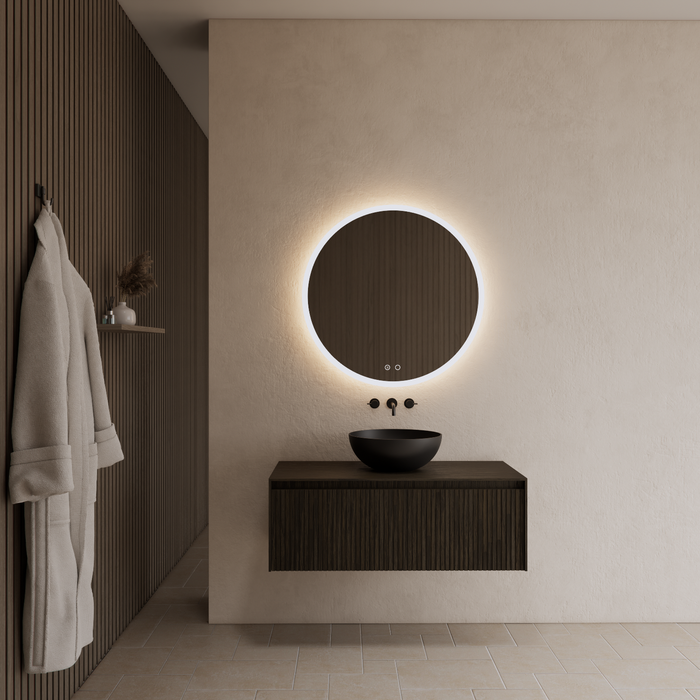 Gliss Design Timotheus badmeubel met ribbelfront inclusief topplaat